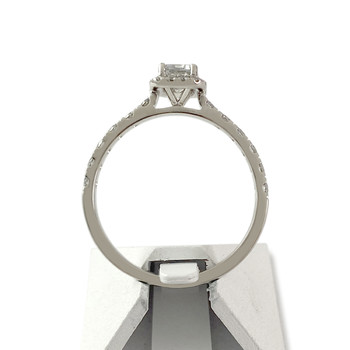 Bague d'occasion or 750 blanc diamants