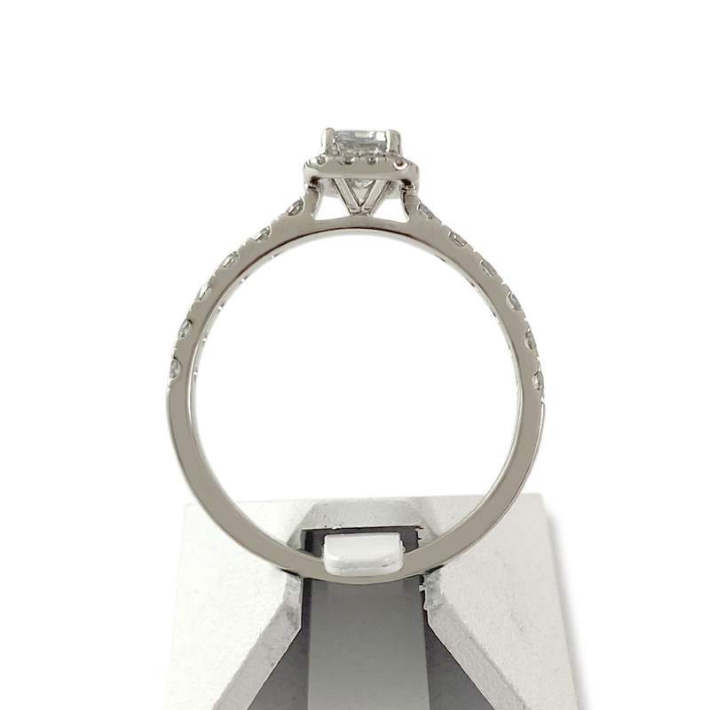 Bague d'occasion or 750 blanc diamants - vue 3