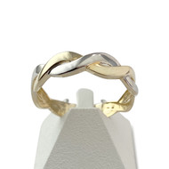 Bague d'occasion or 375 jaune et rhodié