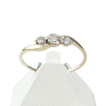 Bague d'occasion or 375 jaune diamants