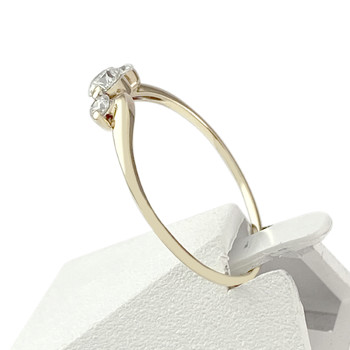 Bague d'occasion or 375 jaune diamants