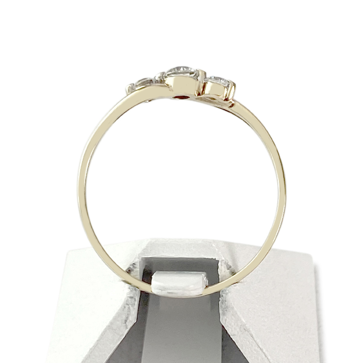 Bague d'occasion or 375 jaune diamants - vue 3