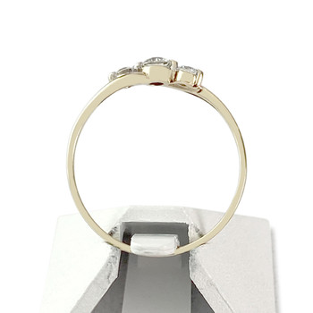 Bague d'occasion or 375 jaune diamants