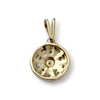 Pendentif d'occasion or 375 2 tons diamants - vue V2