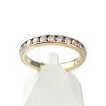 Bague d'occasion or 750 jaune diamants - vue 1