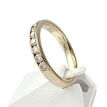 Bague d'occasion or 750 jaune diamants - vue 2