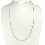 Gebruikte ketting van 750 geelgoud, forçat-schakels, 56 cm - afbeelding 2