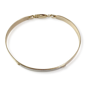 Tweedehands 2 goud 750 18,5 cm kralenarmband
