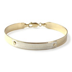 Bracelet jonc d'occasion 2 ors 750 18,5 cm - vue 4