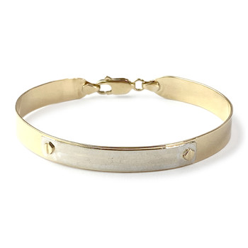 Tweedehands 2 goud 750 18,5 cm kralenarmband