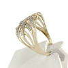 Bague d'occasion or 375 2 tons diamants - vue V2