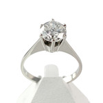 Pre-owned 1.30-carat 750 white gold solitaire - view 1