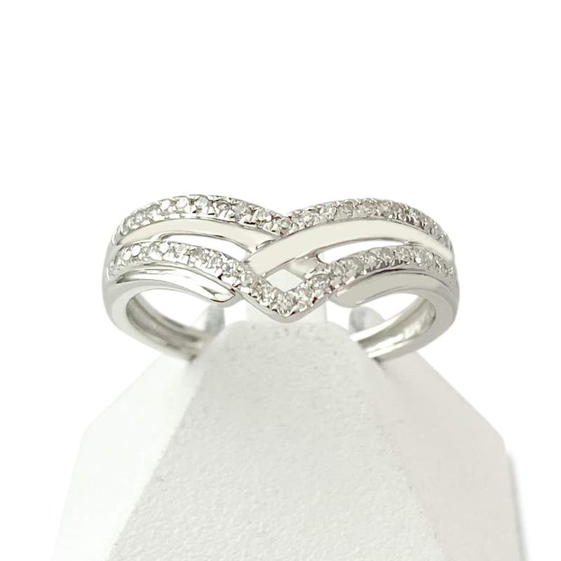 Pre-owned 14k white gold diamond ring - view 1