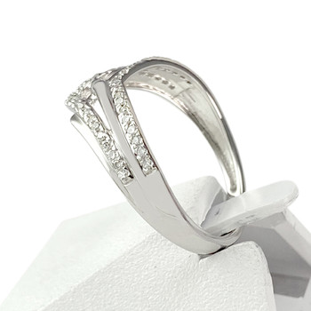 Bague d'occasion or 375 blanc diamants