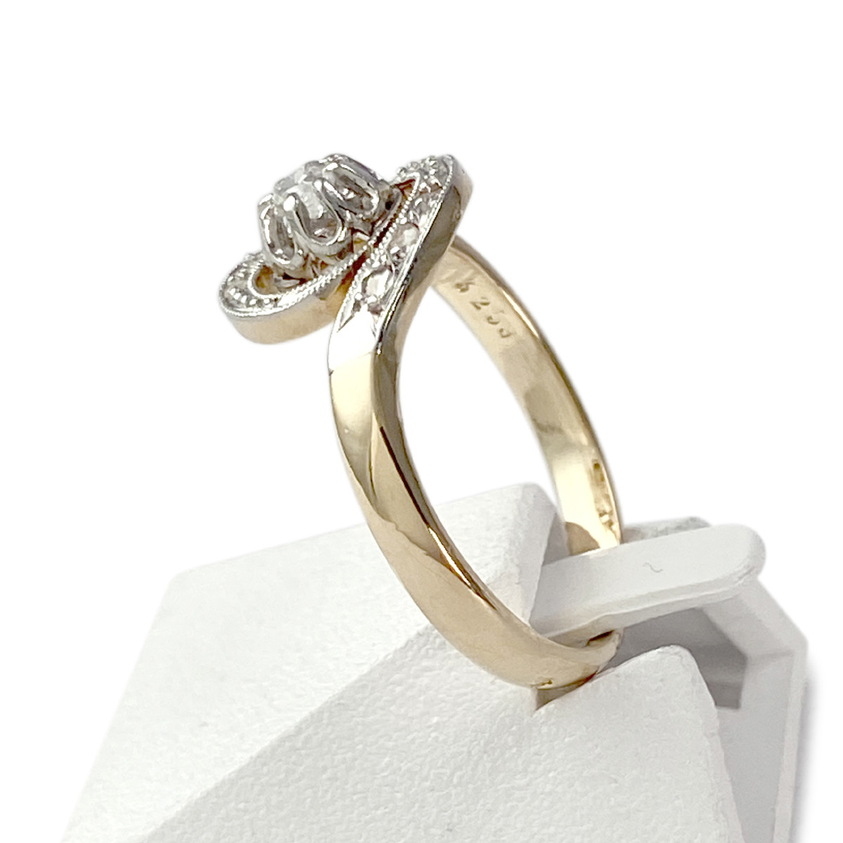 Bague d'occasion 2 ors 750 diamants - vue 2