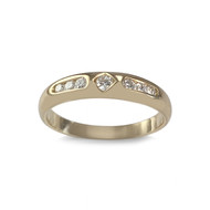 Bague d'occasion or 750 jaune diamants