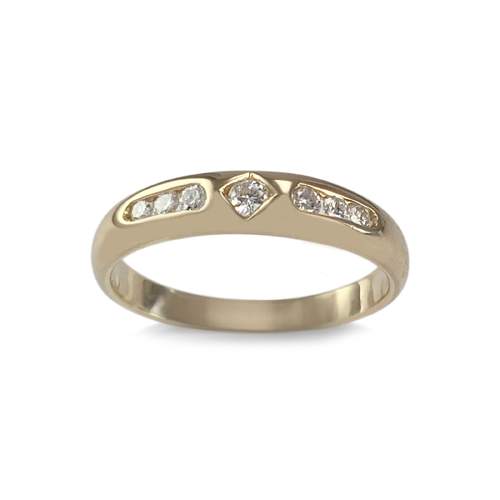 Bague d'occasion or 750 jaune diamants
