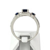 Bague d'occasion or 375 blanc saphirs diamants - vue V3