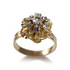 Bague d'occasion 2 ors 750 spinelle synthétique - vue V1