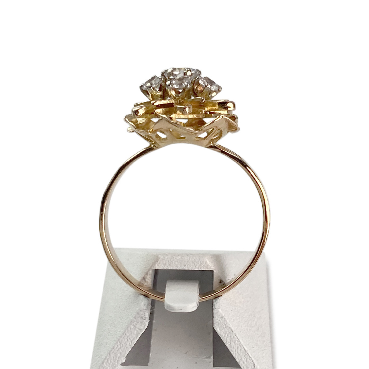 Bague d'occasion 2 ors 750 spinelle synthétique - vue 3