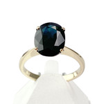 Bague d'occasion or 585 jaune saphir foncé - vue 1