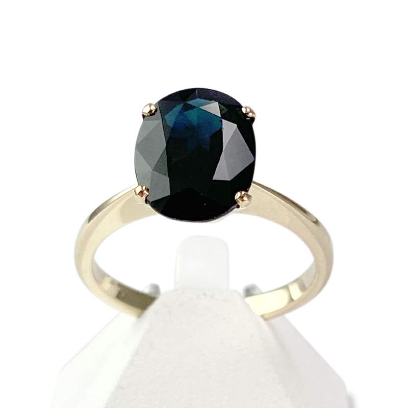 Bague d'occasion or 585 jaune saphir foncé - vue 1