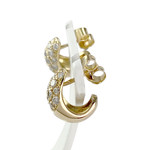 Boucles d'oreilles d'occasion or 750 jaune diamants - vue 2