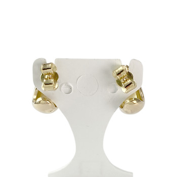 Boucles d'oreilles d'occasion or 750 jaune diamants