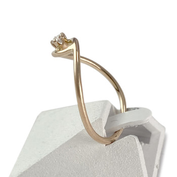 Bague d'occasion or 750 jaune diamant