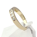 Bague d'occasion or 750 jaune diamants - vue 2