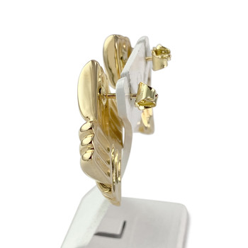 Second-hand stud earrings 750 yellow gold