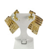 Boucles d'oreilles clous d'occasion or 750 jaune - vue V3