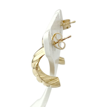 Boucles d'oreilles clous d'occasion or 750 jaune