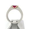 BAGUE d'occasion 2 ors 750 rubis diamants - vue V3