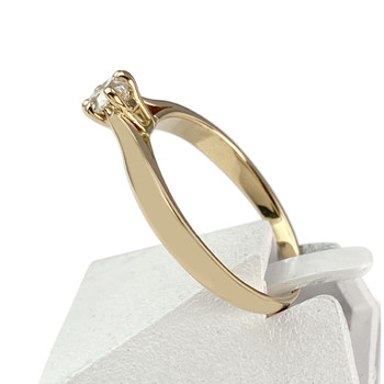 Solitaire second hand gold 750 yellow diamond