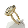 Bague d'occasion or 750 2 tons saphirs diamants - vue V2