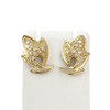 Boucles d'oreilles clous d'occasion or 750 jaune diamants - vue V1