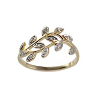Bague d'occasion or 750 2 tons diamants