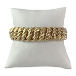 Bracelet d'occasion or 750 jaune maille américaine 18,5 cm - vue 1