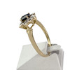 Bague d'occasion or 750 jaune et rhodié saphir diamants - vue V2