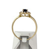 Bague d'occasion or 750 jaune et rhodié saphir diamants - vue V3