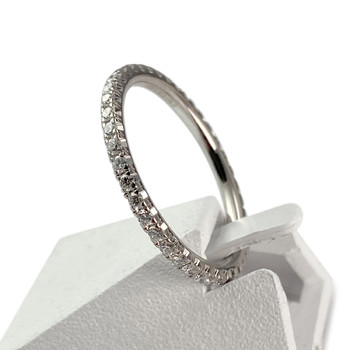 Second-hand gold ring 750 white diamonds