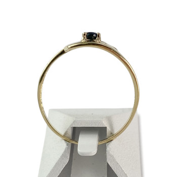 Bague d'occasion or 750 jaune et rhodié saphir