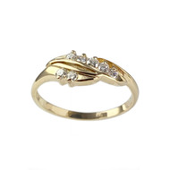 Bague d'occasion or 750 jaune diamants