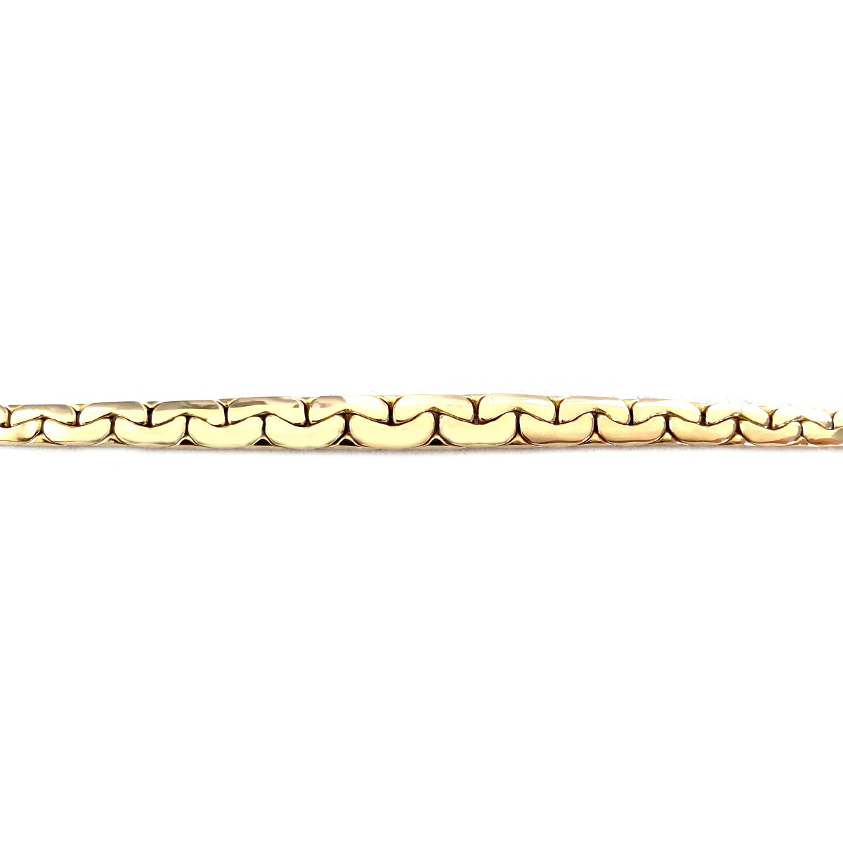 Collier d'occasion or 750 jaune maille haricot 43 cm - vue 3