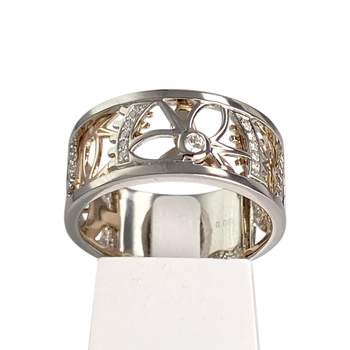 Bague d'occasion 2 ors 750 diamants