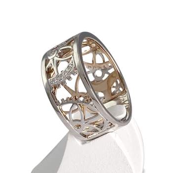 Bague d'occasion 2 ors 750 diamants