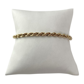 Bracelet d'occasion or 750 jaune maille corde 19 cm