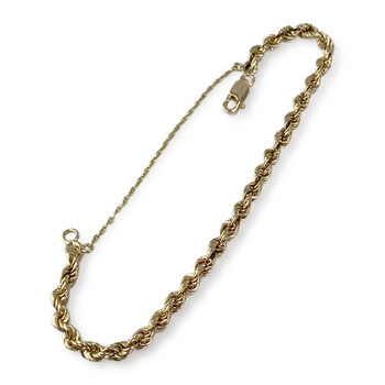 Bracelet d'occasion or 750 jaune maille corde 19 cm