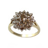 Bague d'occasion 2 ors 375 diamants ambrés - vue V1